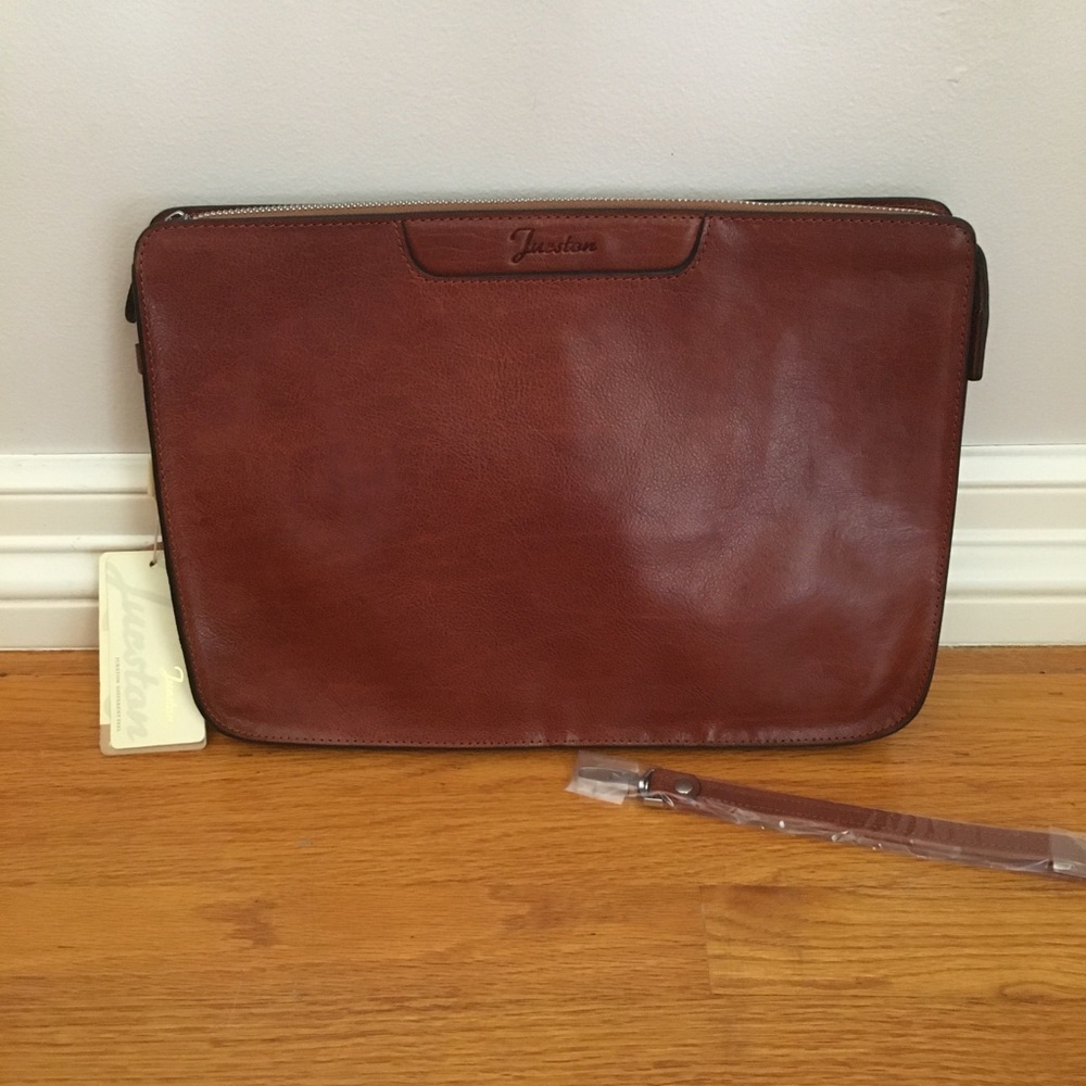 Jurston Brown 100% Leather Briefcase & Laptop Bag